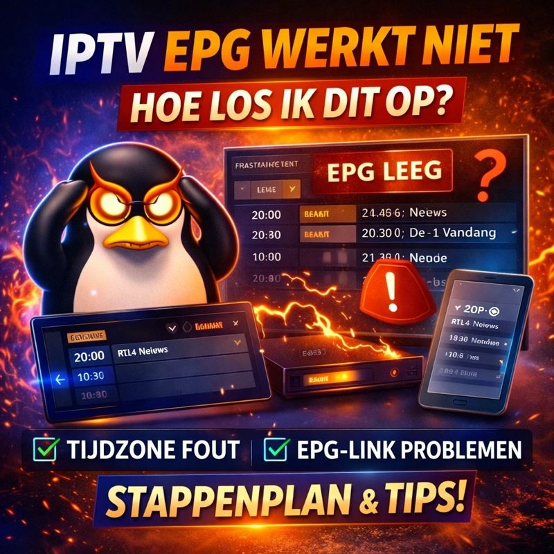 Iptv epg werkt niet : hoe los ik dit op?